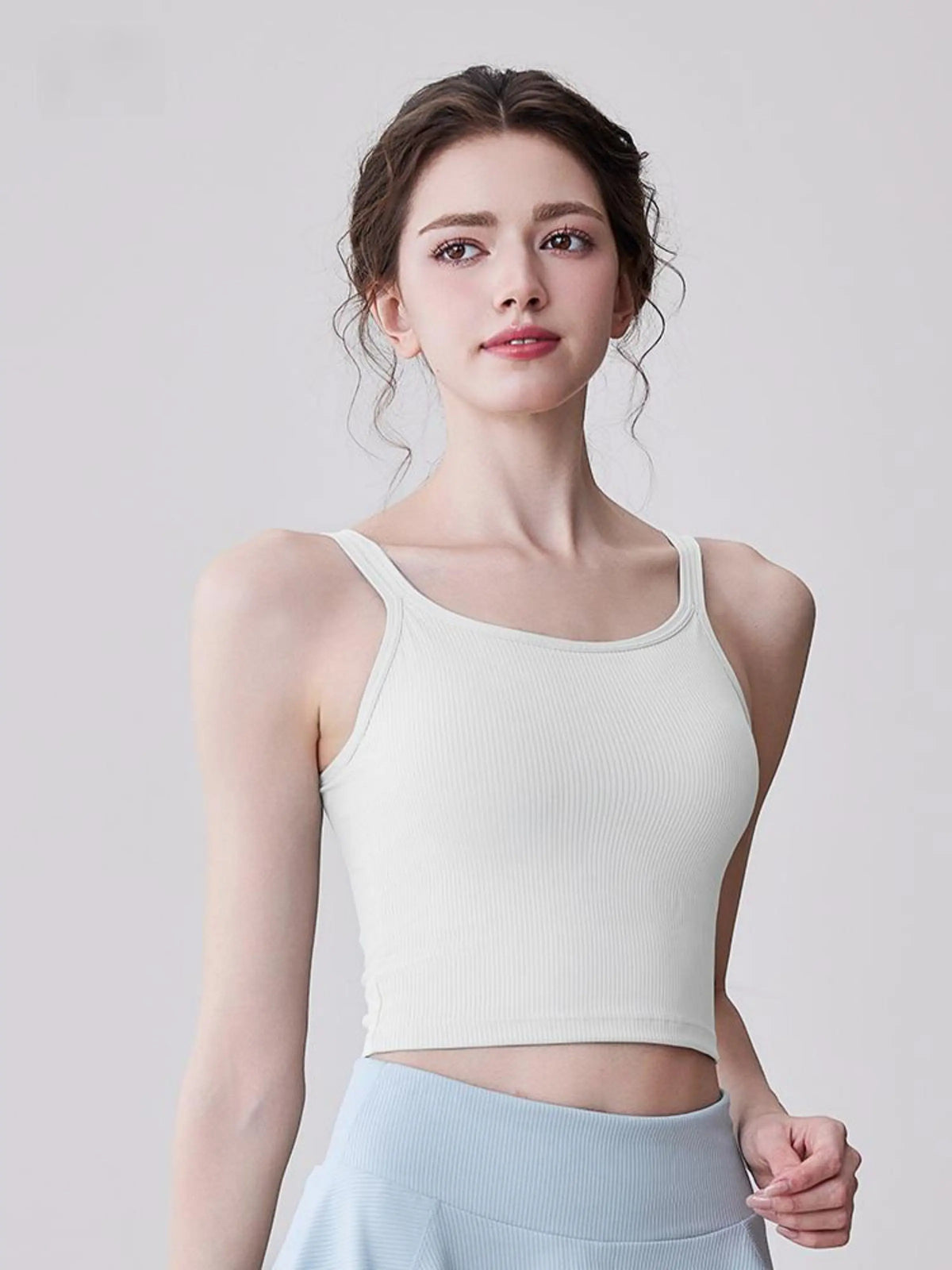 Eunfew Striped U-Back Yoga Bra EUNFEW