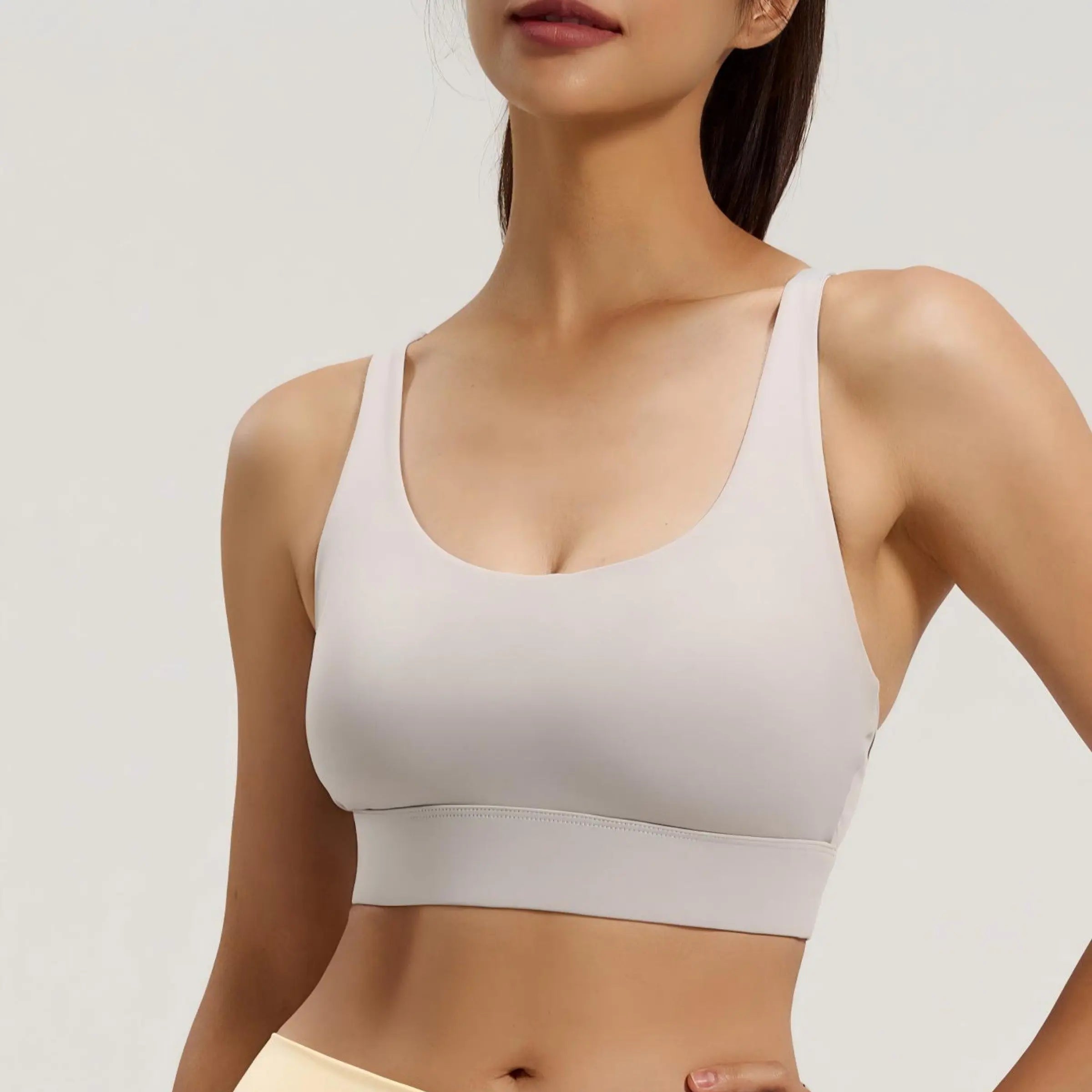 Eunfew Mesh Criss-Cross Yoga Sports Bra