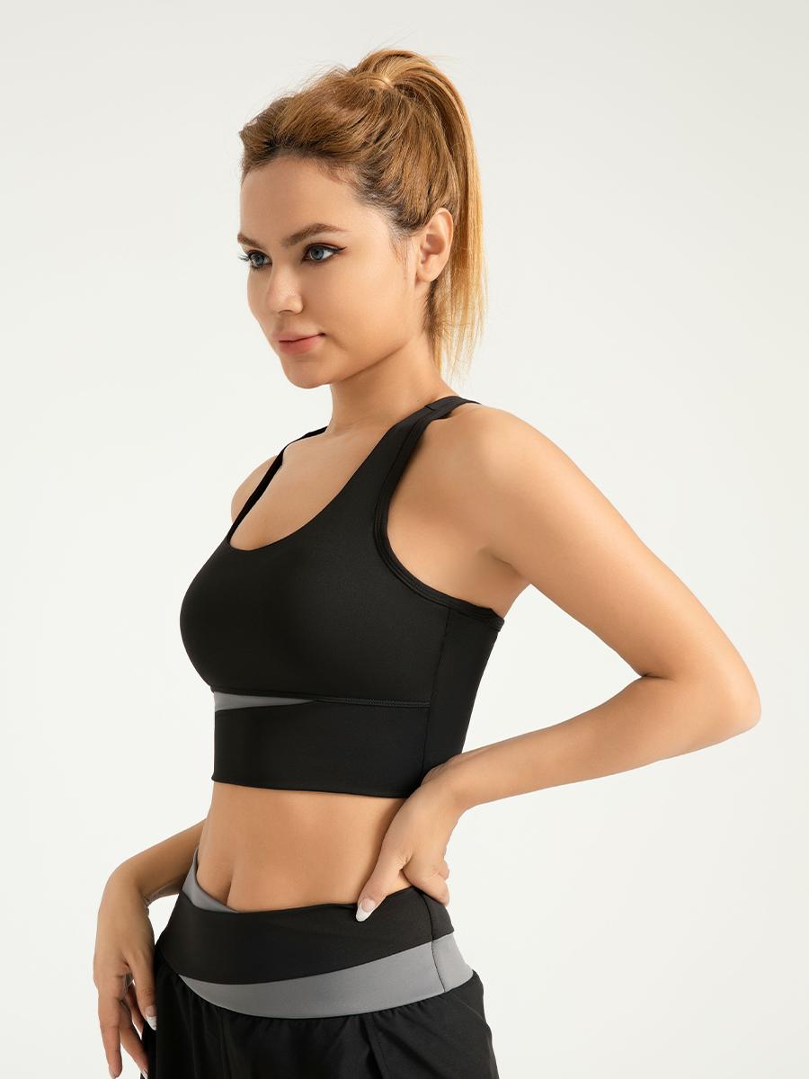Ultra-Light Color-Block Yoga Bra | High Support Fitness Tank EUNFEW