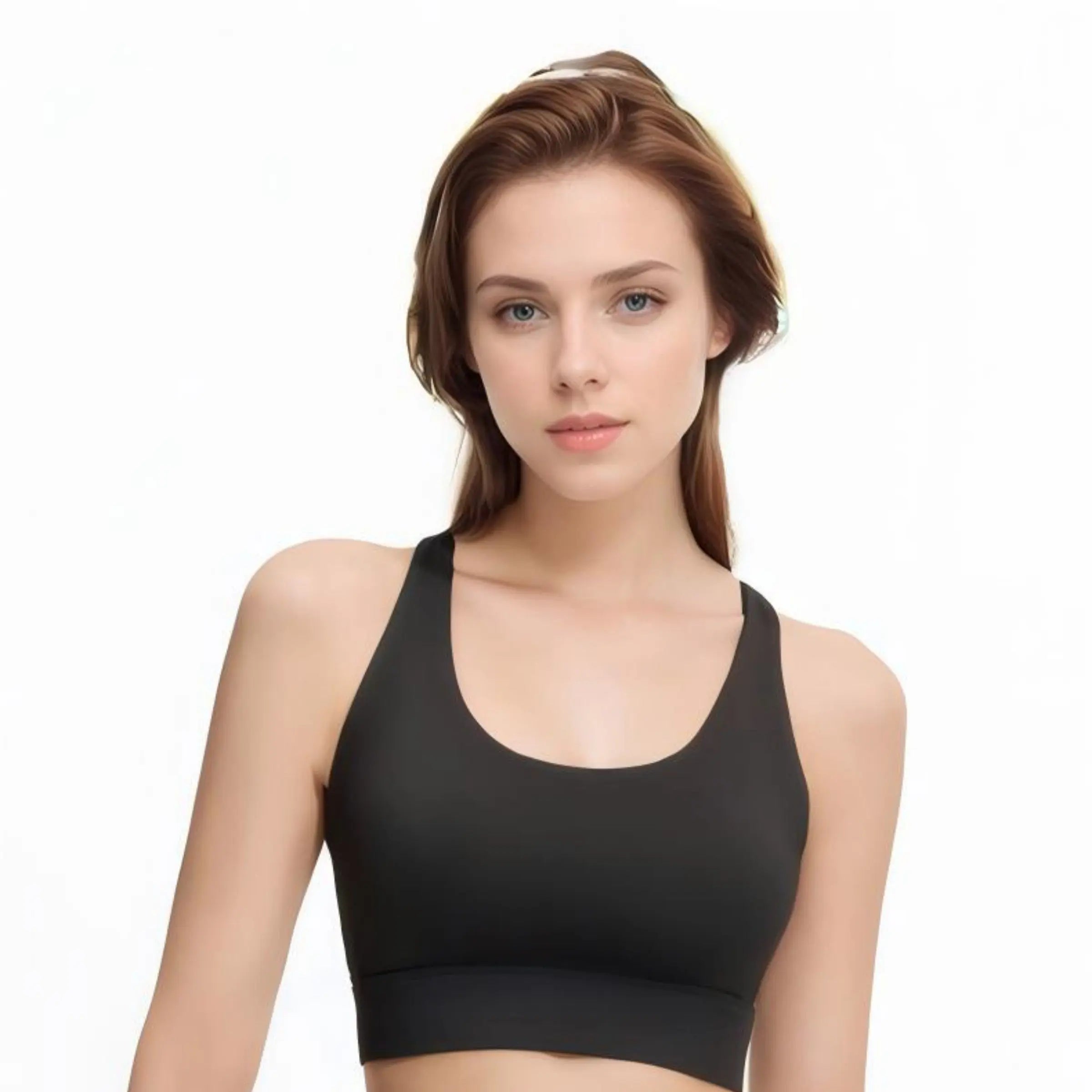 Eunfew Mesh Criss-Cross Yoga Sports Bra