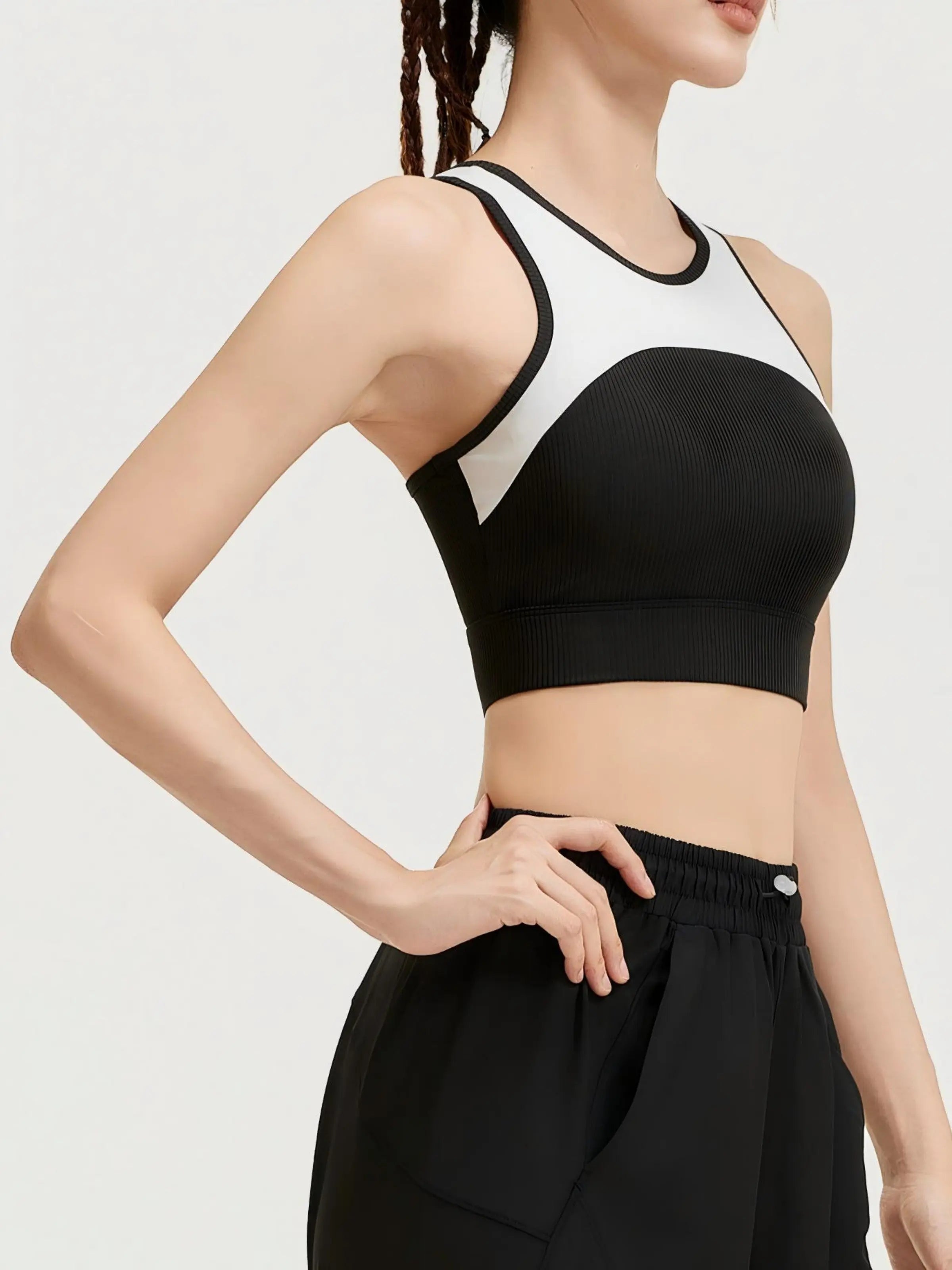 Eunfew Breathable Yoga Tank Top Fixed Cup Sports Bra EUNFEW