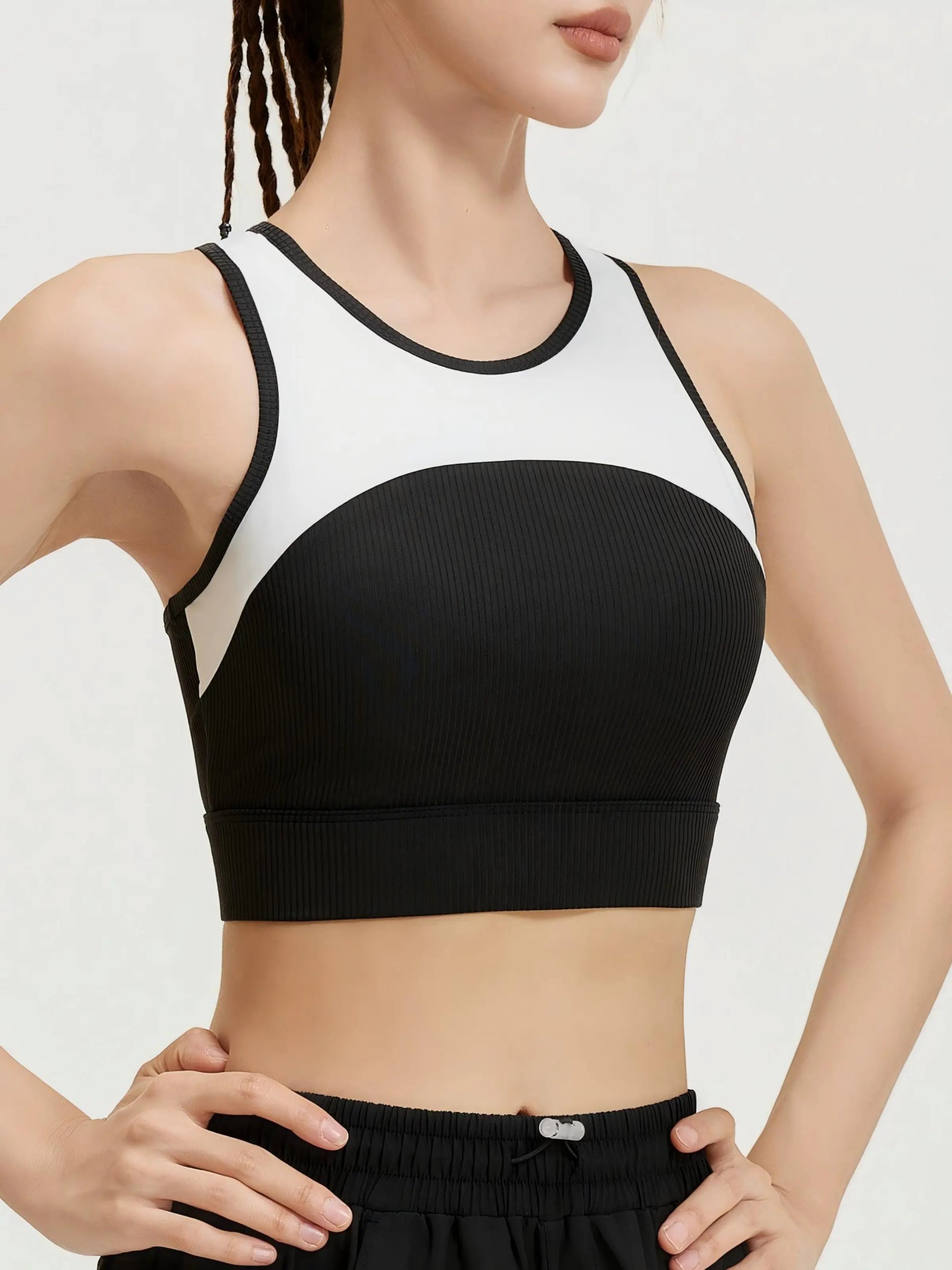 Eunfew Breathable Yoga Tank Top Fixed Cup Sports Bra EUNFEW