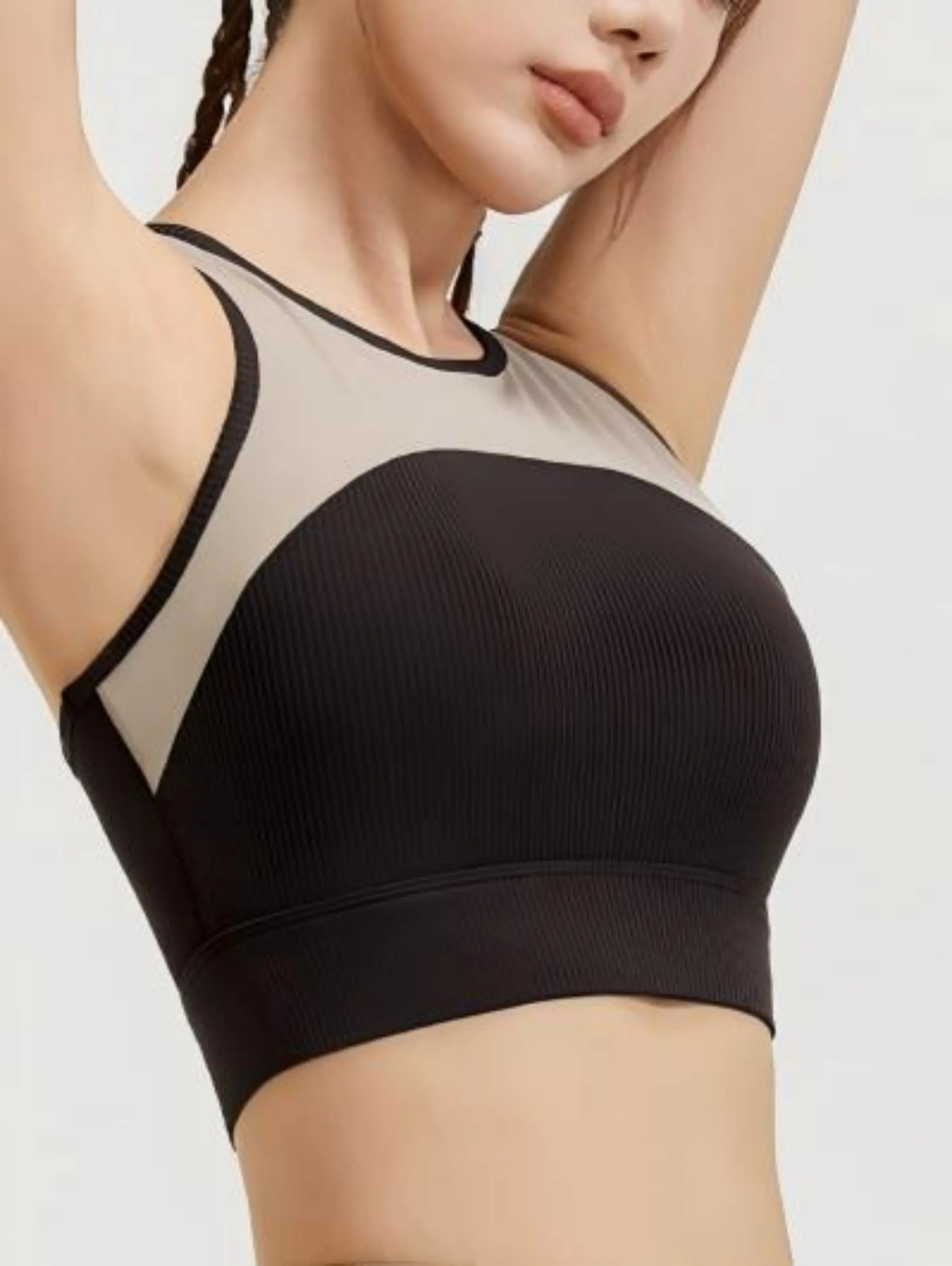 Eunfew Breathable Yoga Tank Top Fixed Cup Sports Bra EUNFEW