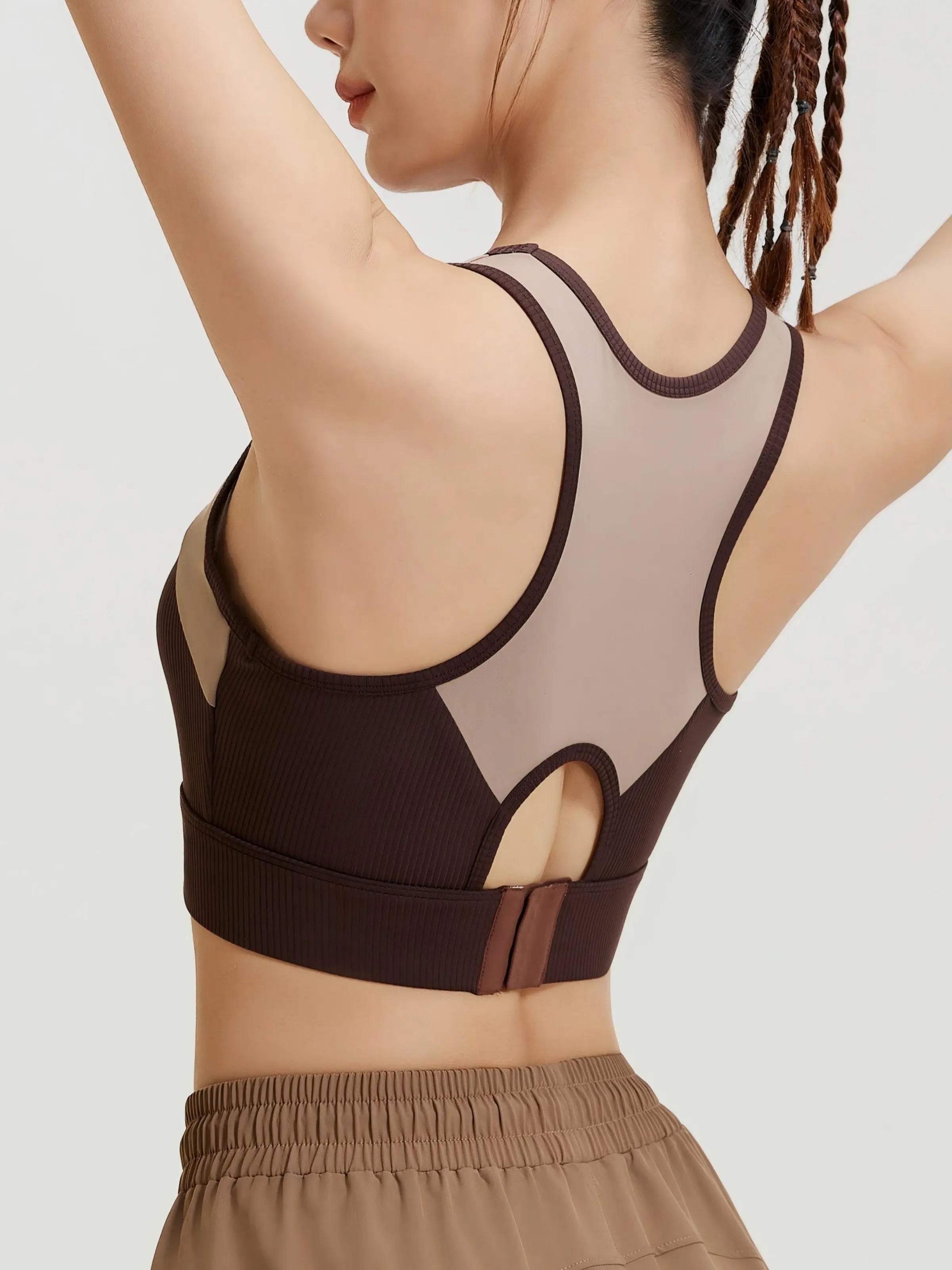 Eunfew Breathable Yoga Tank Top Fixed Cup Sports Bra EUNFEW