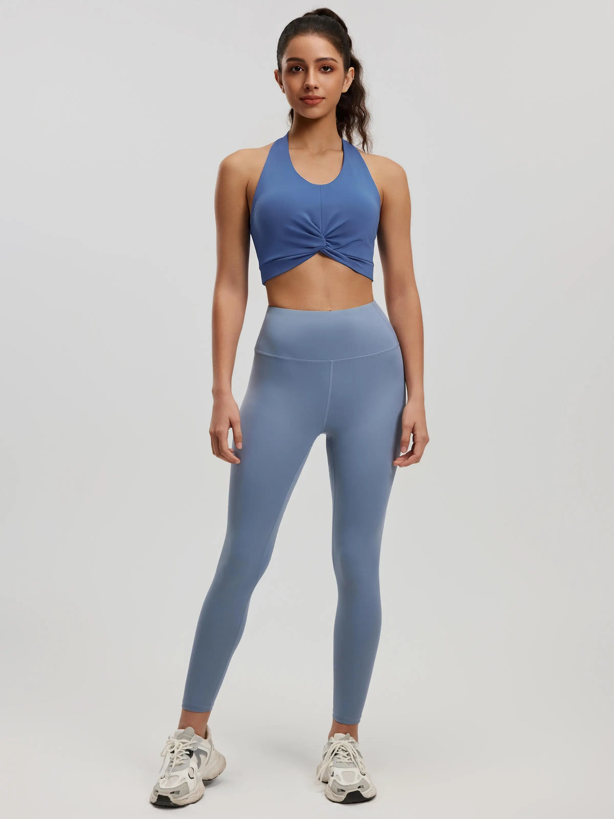 Eunfew High-Stretch Twist Halter Yoga Bra EUNFEW