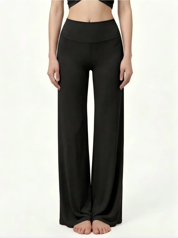 Eunfew Serene Camellia Ā· High-Waisted Flare Pants EUNFEW