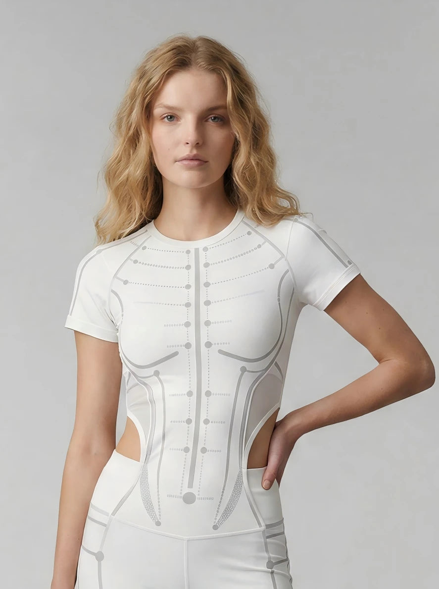 Eunfew Mist Grey Ā· Quiet Zen Yoga Set with Built-In Support & Geometric Cut-Outs EUNFEW