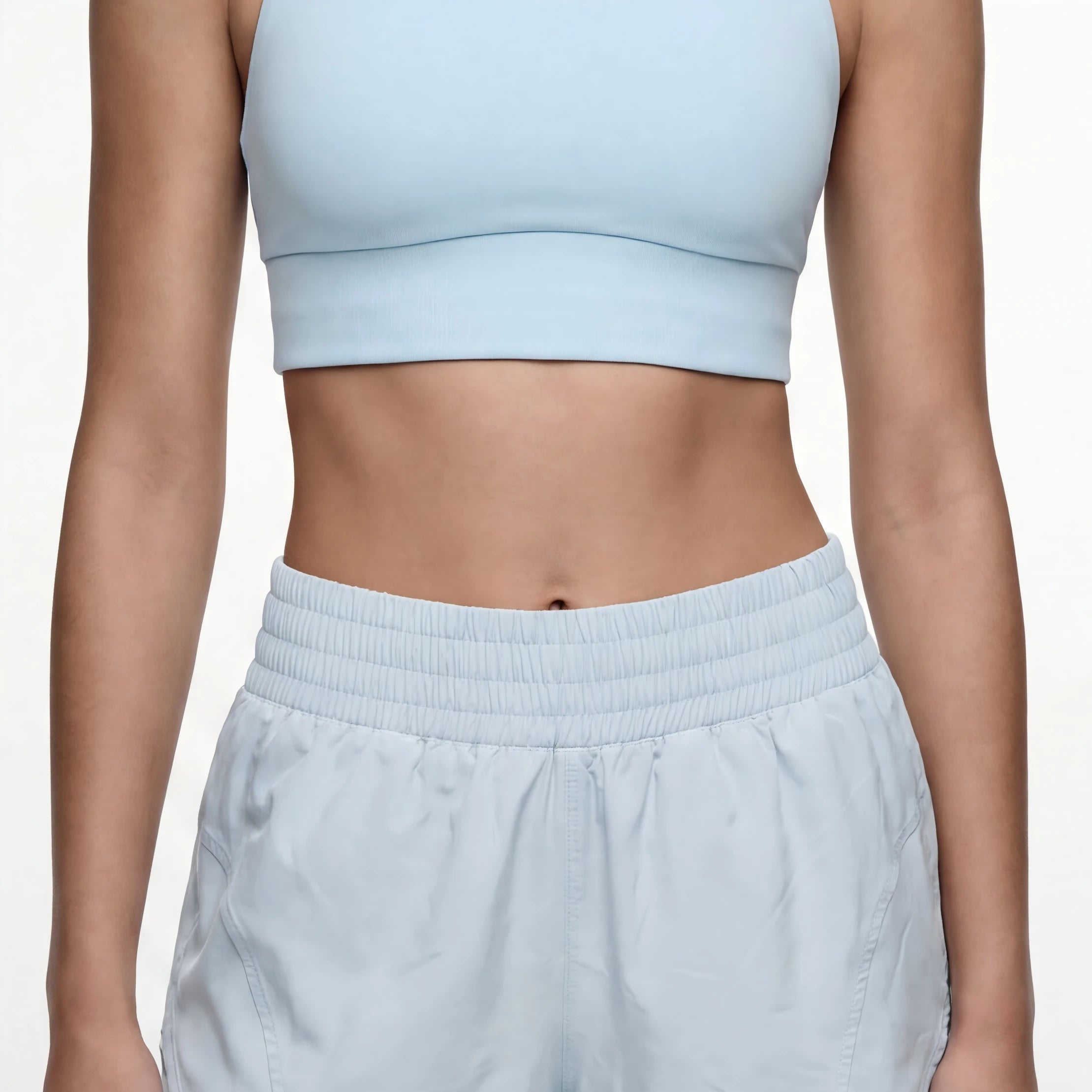 Eunfew Silhouette of Stillness Ā· Dual-Feel Waistband Yoga Shorts EUNFEW
