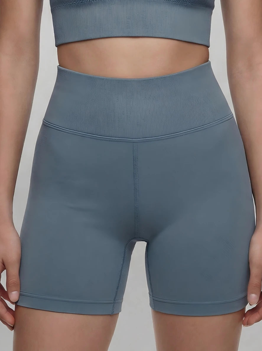 Eunfew Distant Mountain Grey Yoga Set with Chafe-Resistant Seams | For Uninterrupted Focus EUNFEW