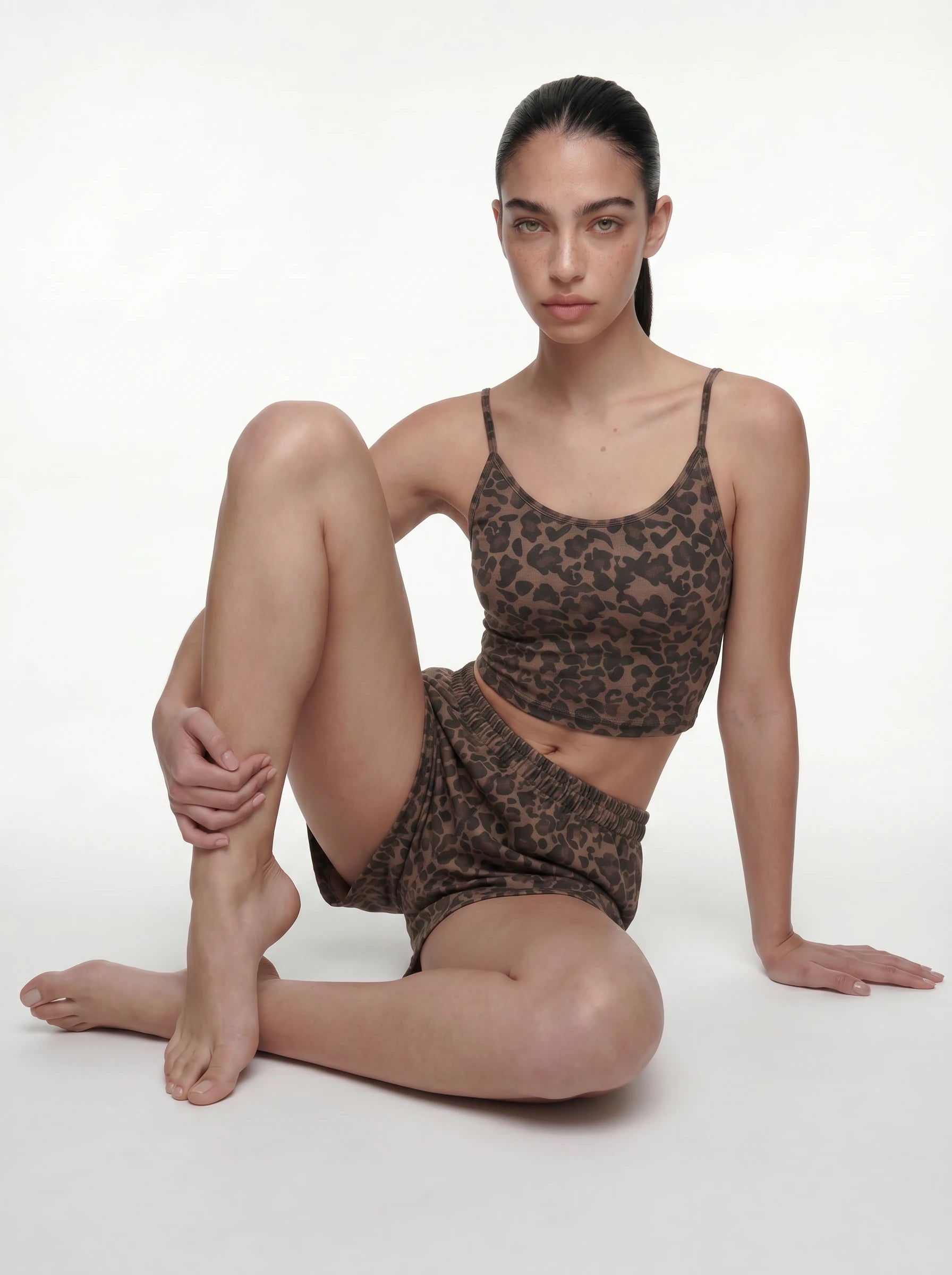 Eunfew Ease · Leopard Sensory-Free Yoga Shorts EUNFEW