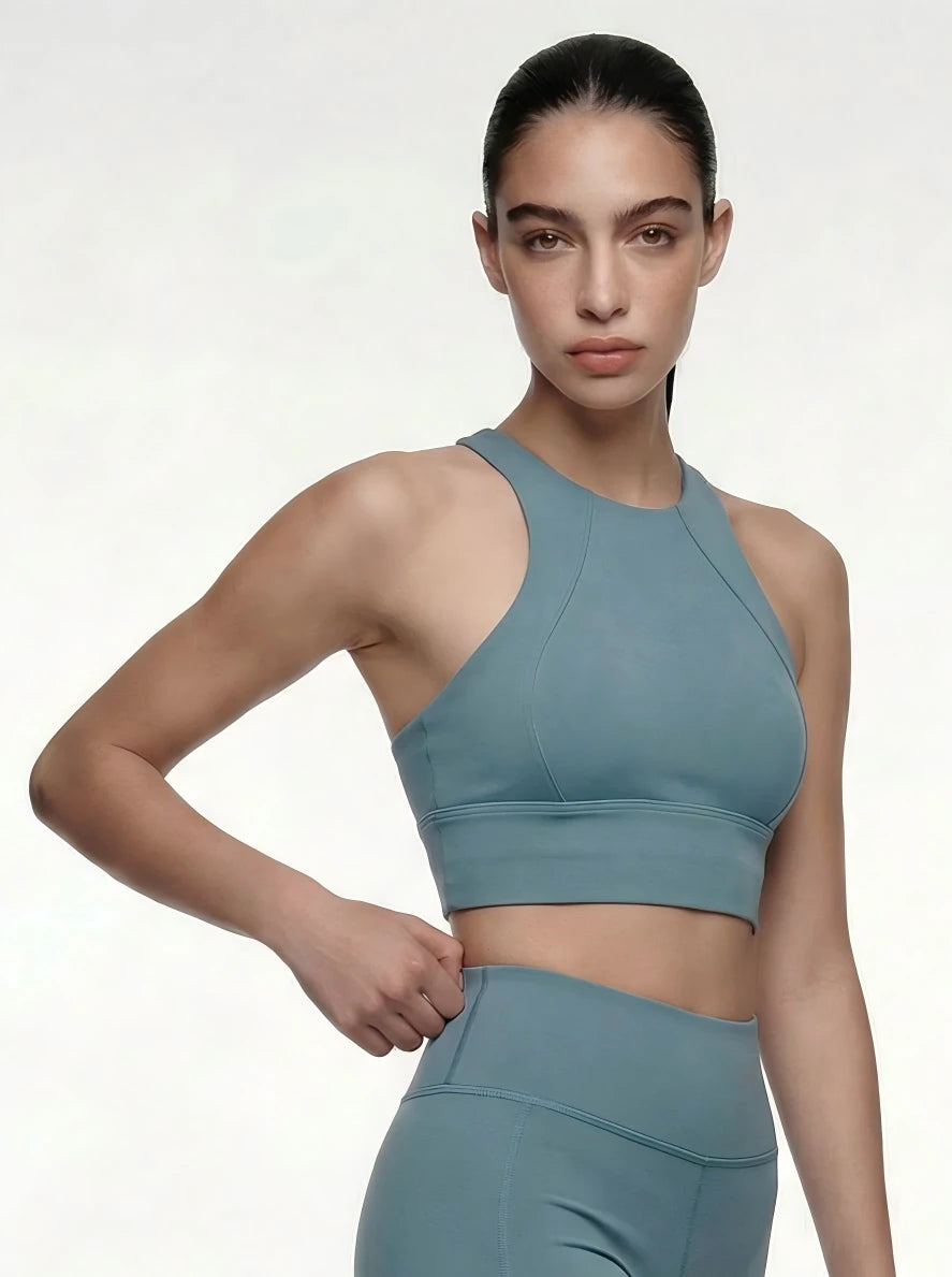 Eunfew Stream Blue Ā· Seamless Serenity Yoga Set EUNFEW
