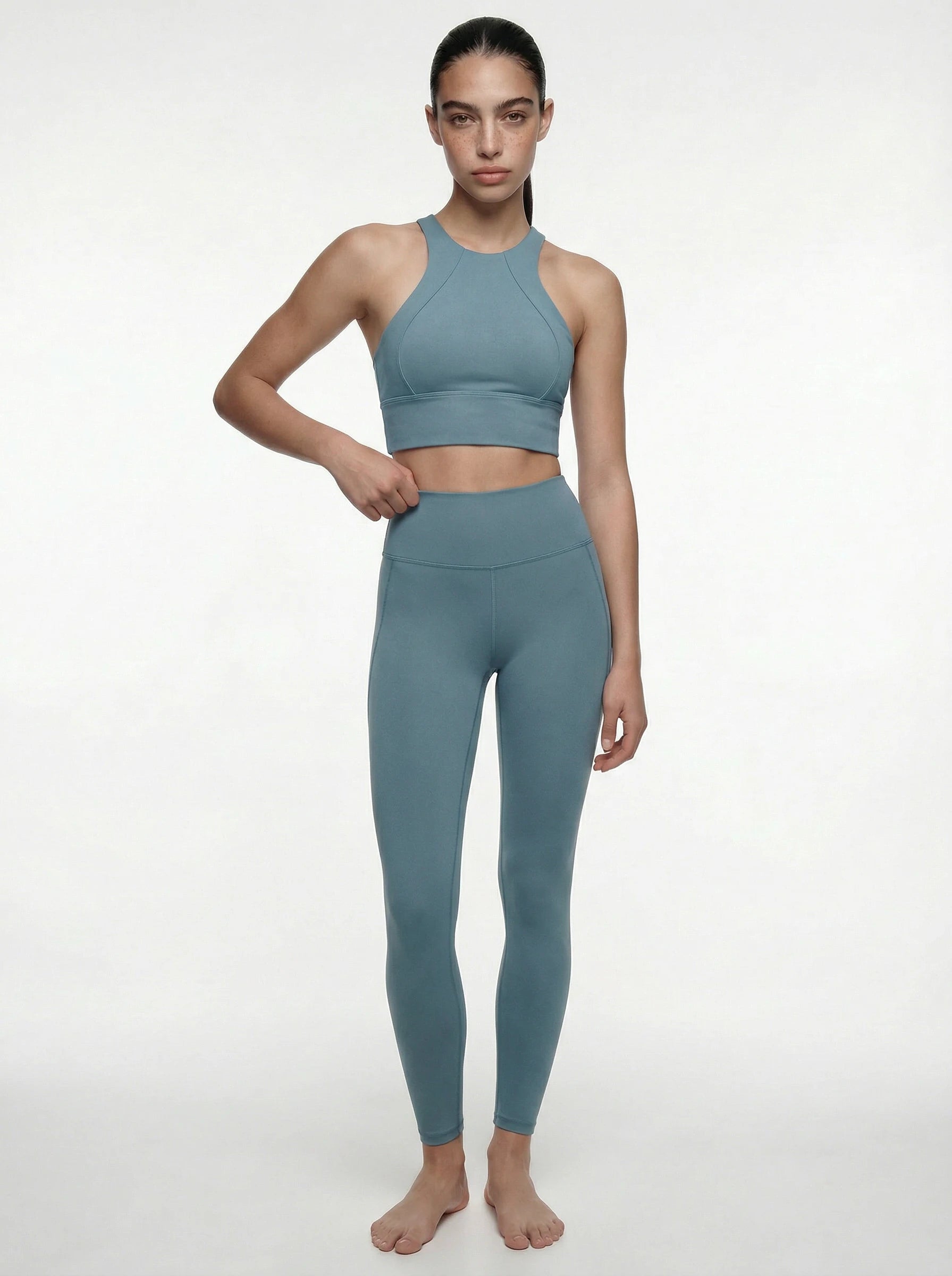 Eunfew Stream Blue Ā· Seamless Serenity Yoga Set EUNFEW