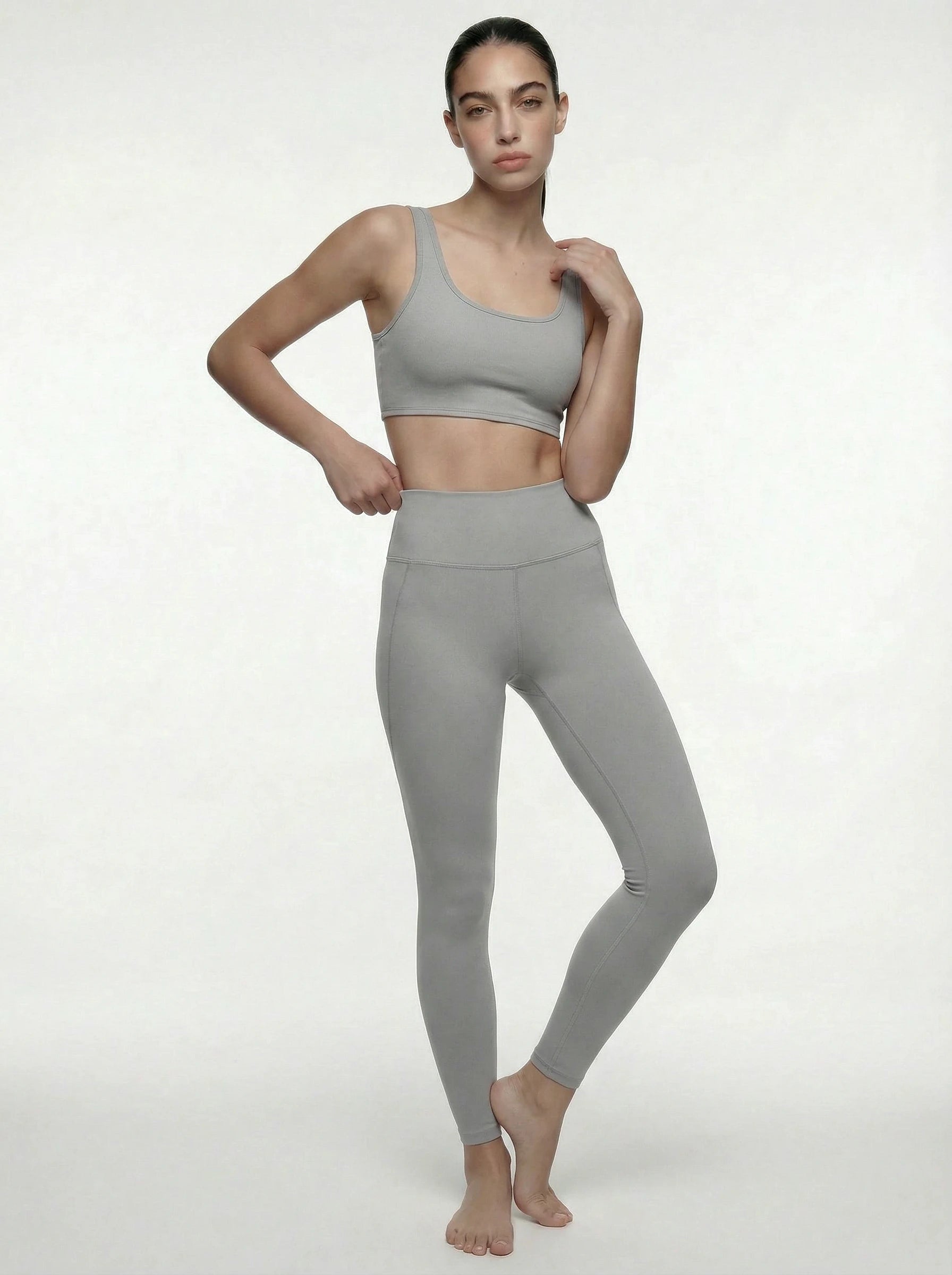 Eunfew Moss Grey Sensory-Free Soft Touch Yoga Set EUNFEW
