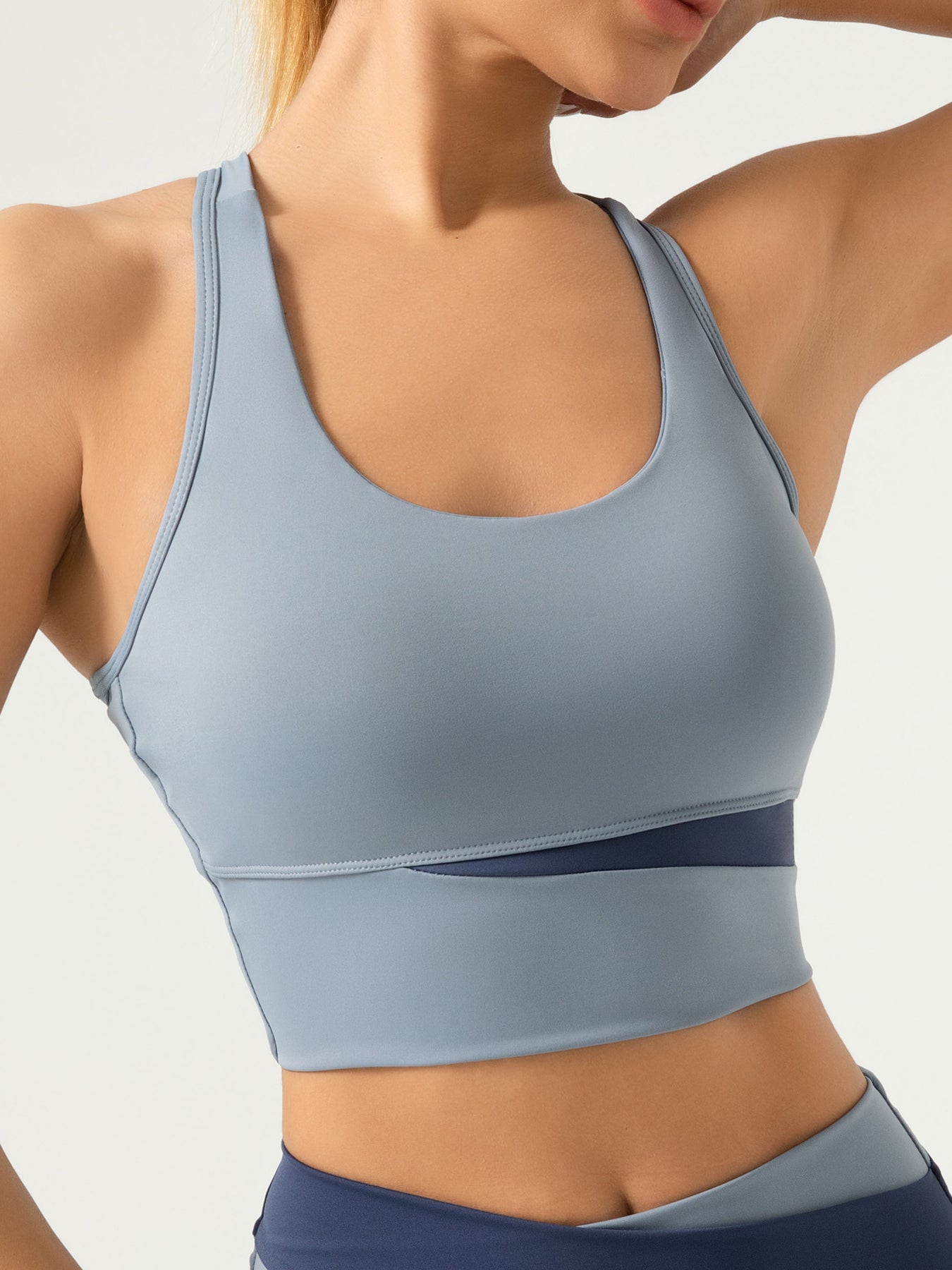 Ultra-Light Color-Block Yoga Bra | High Support Fitness Tank EUNFEW