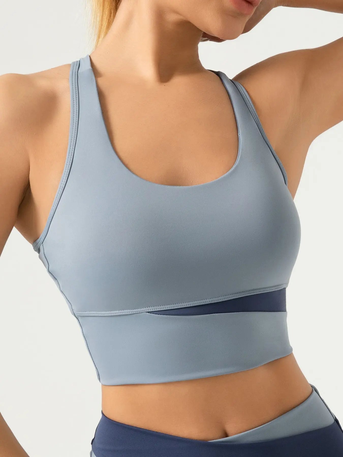 Ultra-Light Color-Block Yoga Bra | High Support Fitness Tank EUNFEW