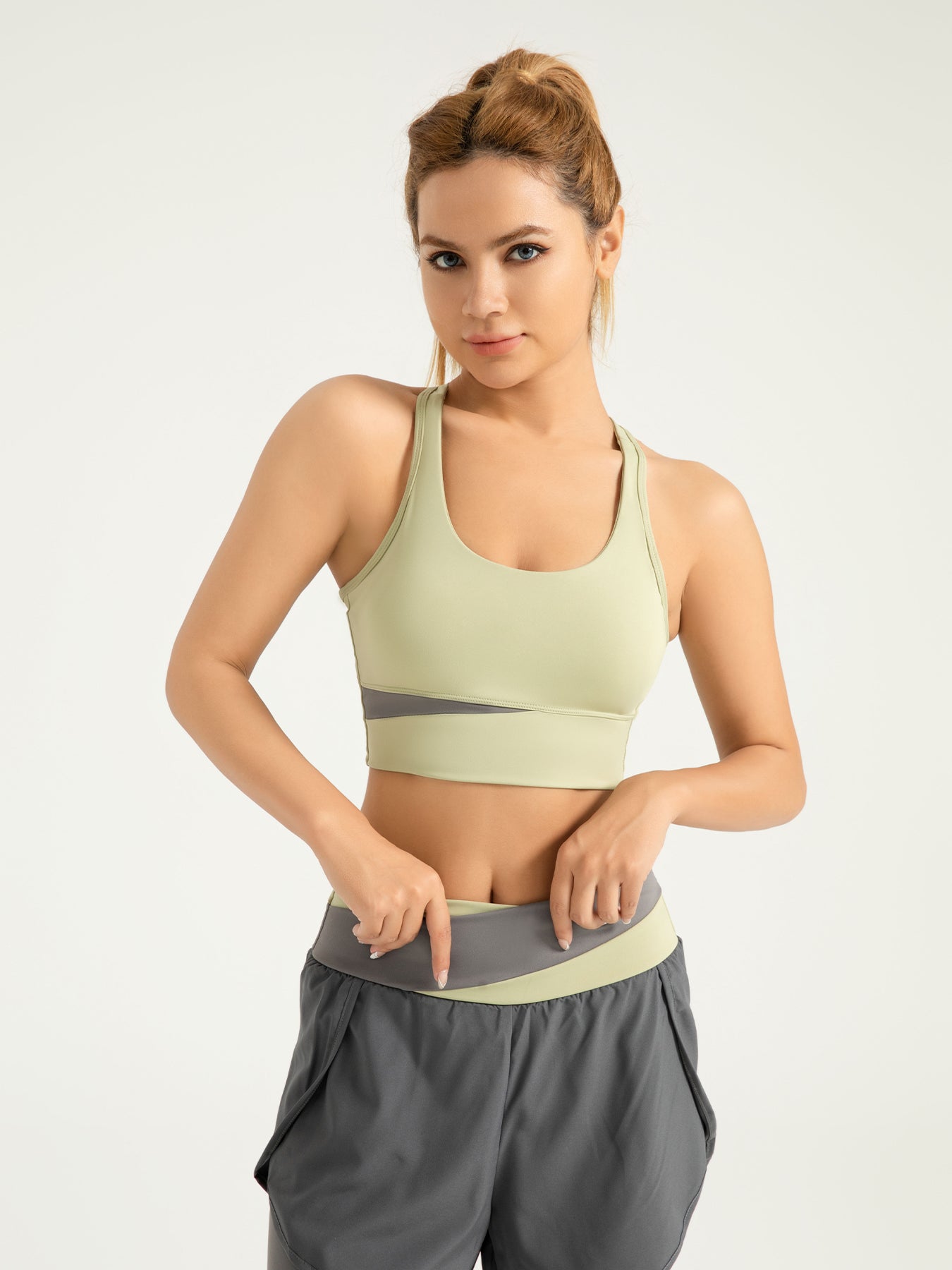 Ultra-Light Color-Block Yoga Bra | High Support Fitness Tank EUNFEW