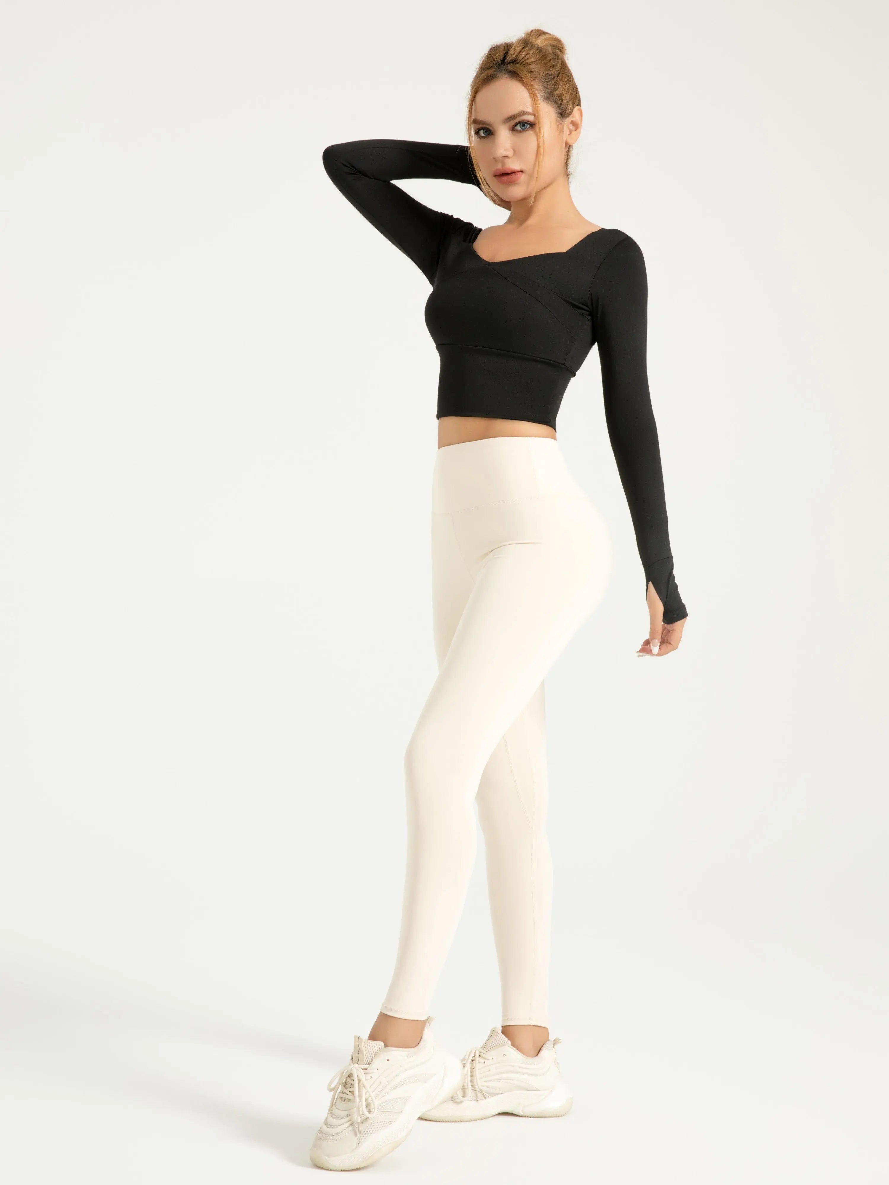Eunfew Elastic Peach Lift Yoga Leggings EUNFEW