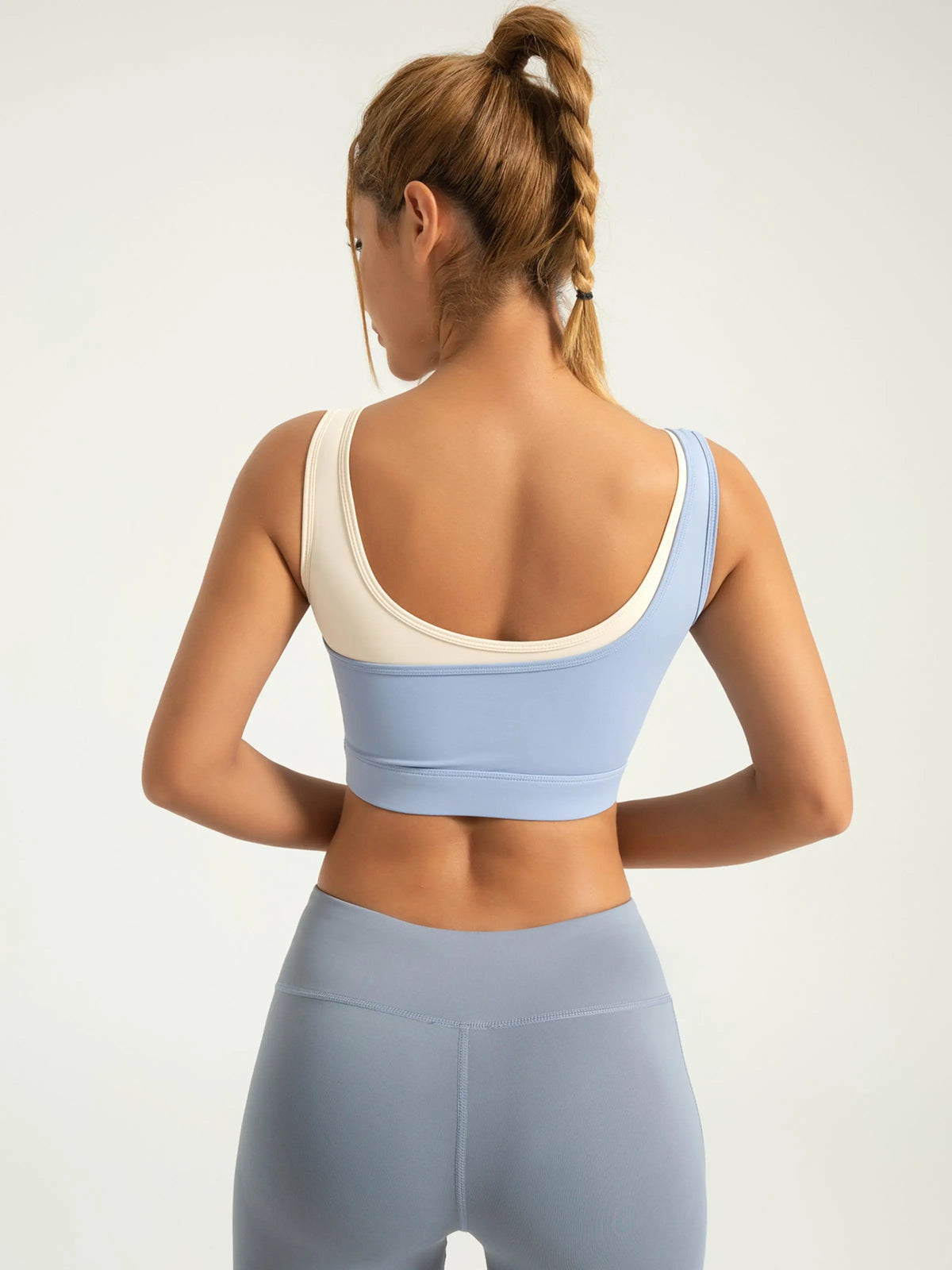 Eunfew Faux-Layer Two-Tone Yoga Bra EUNFEW