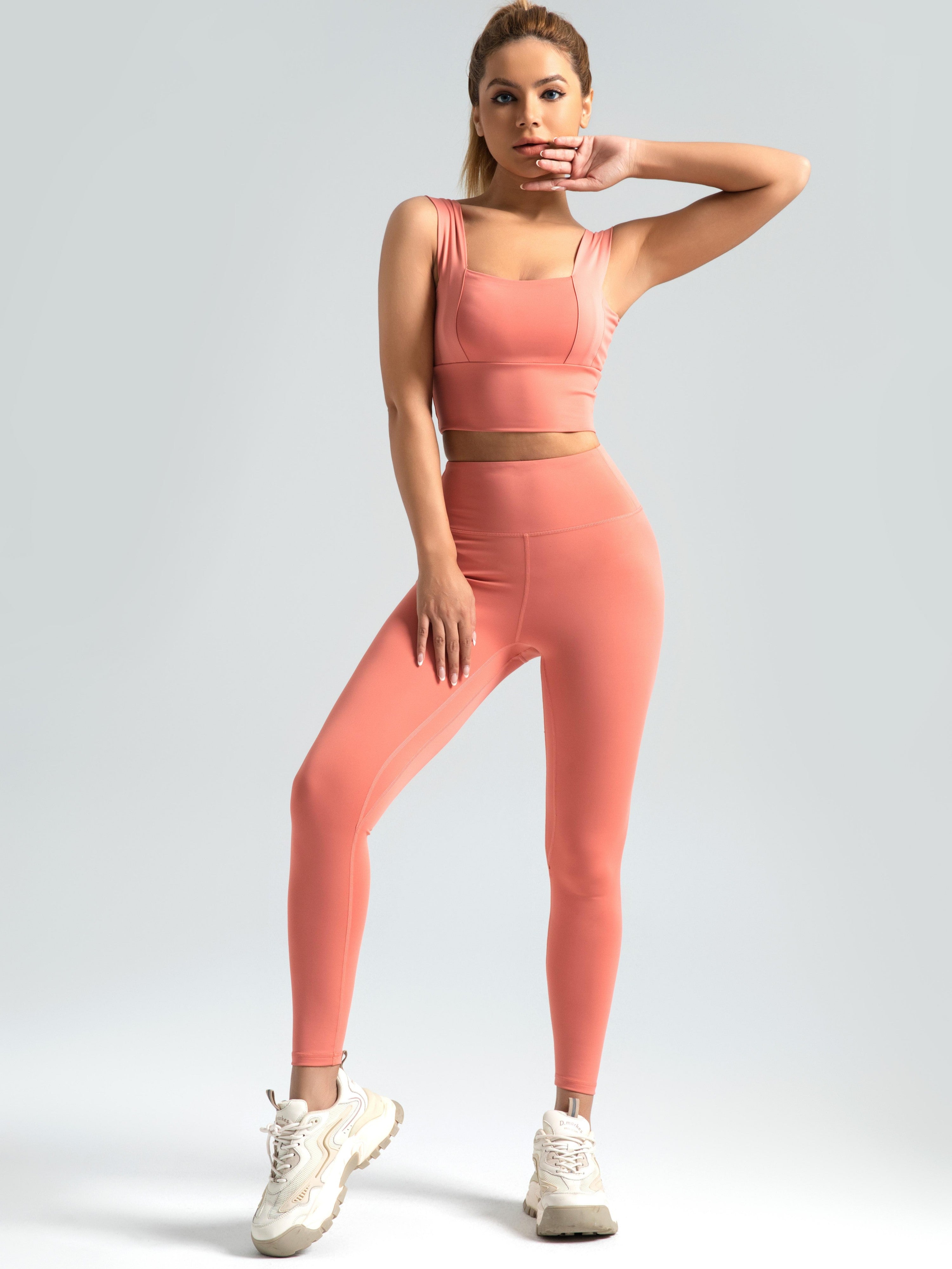 Eunfew Elastic Peach Lift Yoga Leggings EUNFEW
