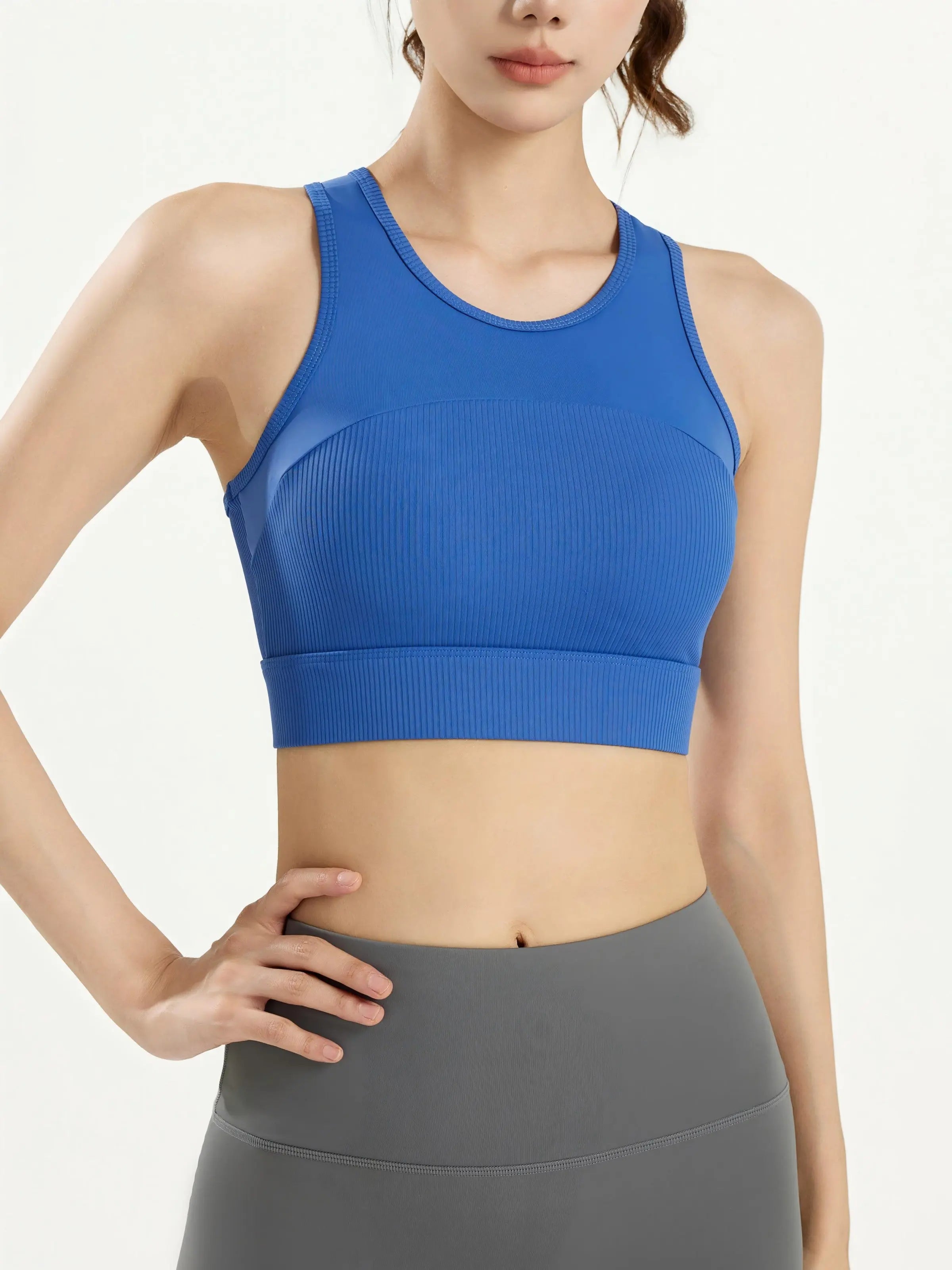 Eunfew Breathable Yoga Tank Top Fixed Cup Sports Bra EUNFEW