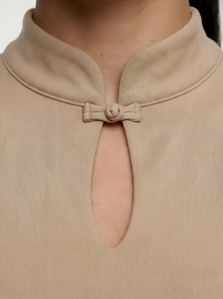 Eunfew Aura Breath Top | Cropped Mandarin Collar Yoga Tank (Keyhole Detail) EUNFEW