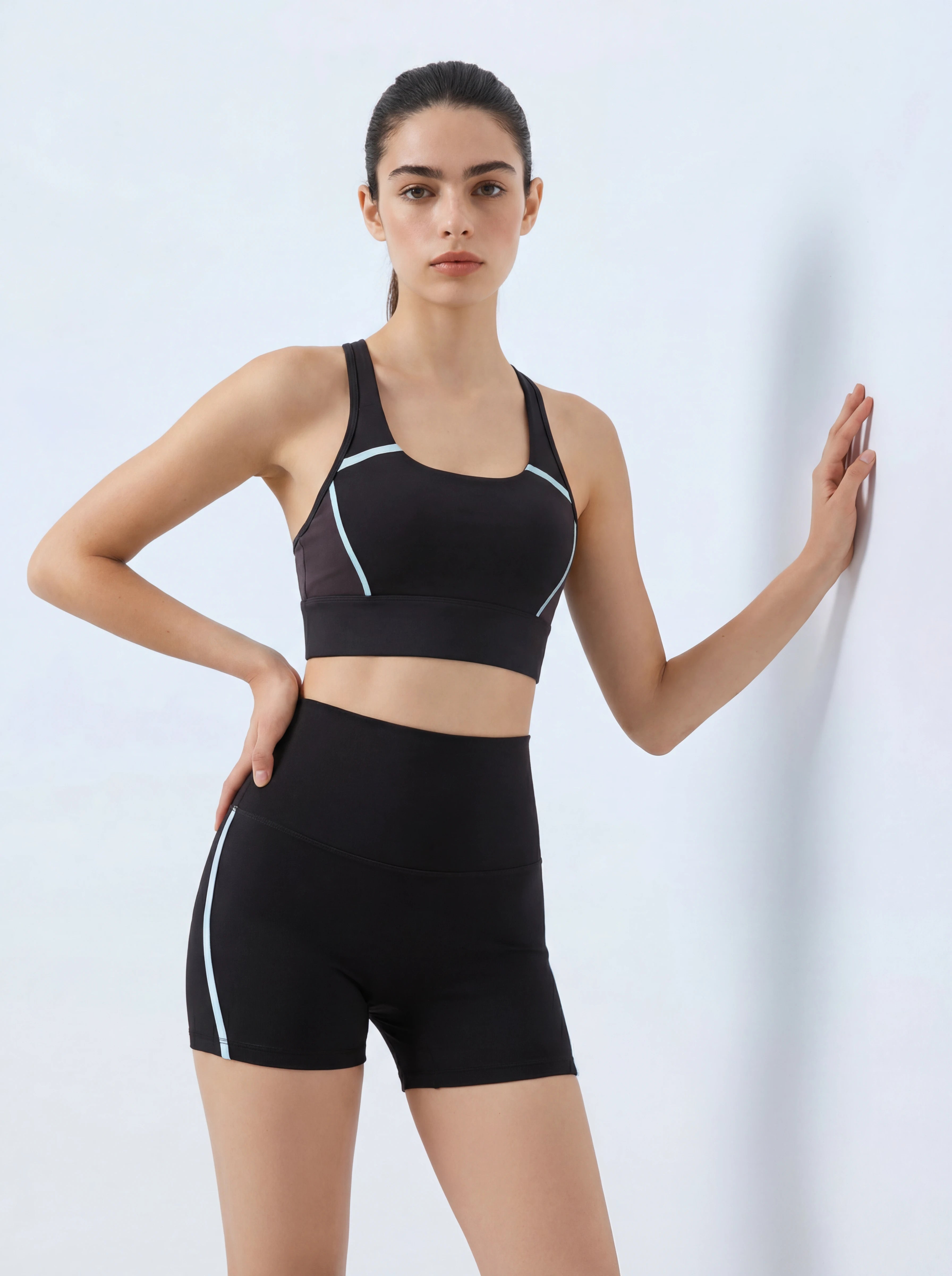 Eunfew Serene Ink Rich Ink Black 4-Way Stretch Yoga Set EUNFEW