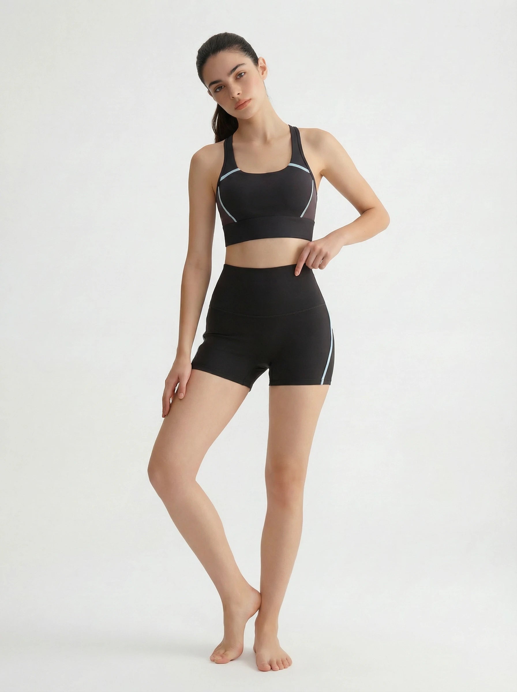 Eunfew Serene Ink Rich Ink Black 4-Way Stretch Yoga Set EUNFEW