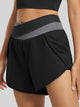 Eunfew 2-in-1 Colorblock Yoga Shorts