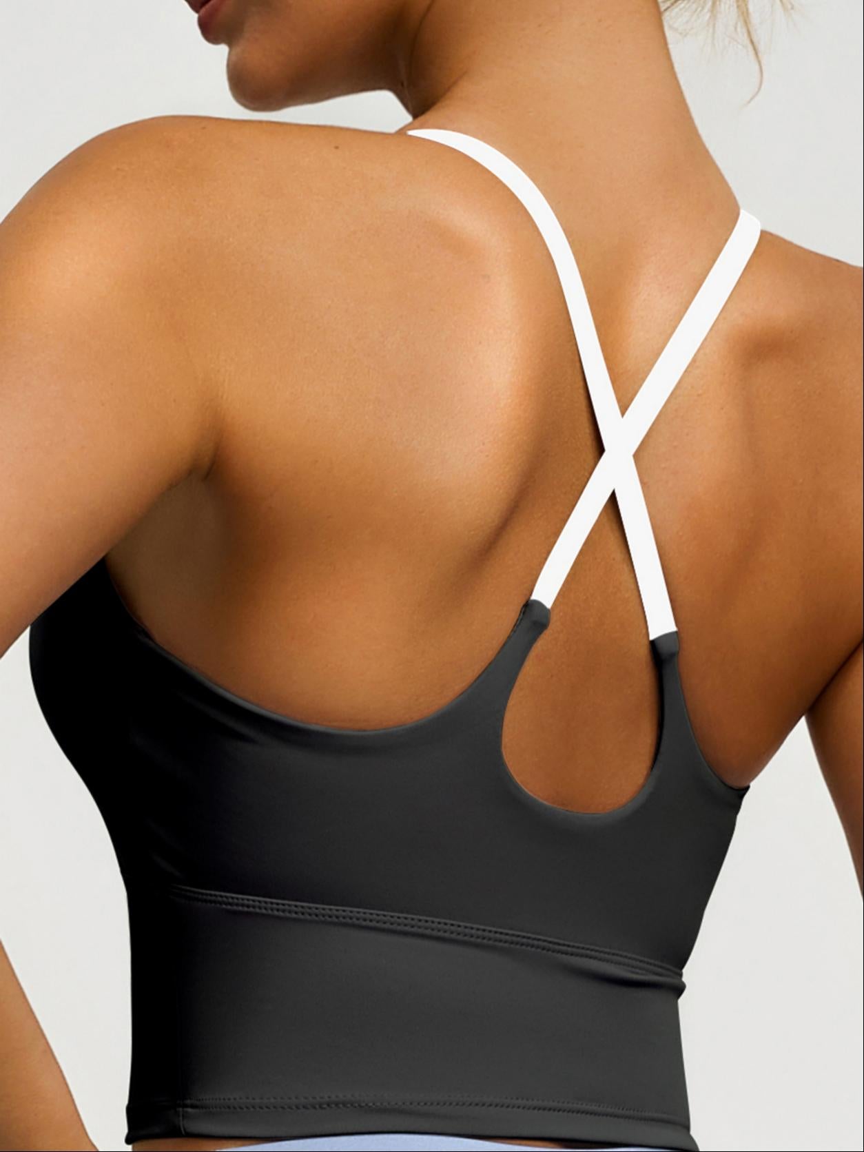 Eunfew Padded Naked-Feel Yoga Bra Tank Top EUNFEW