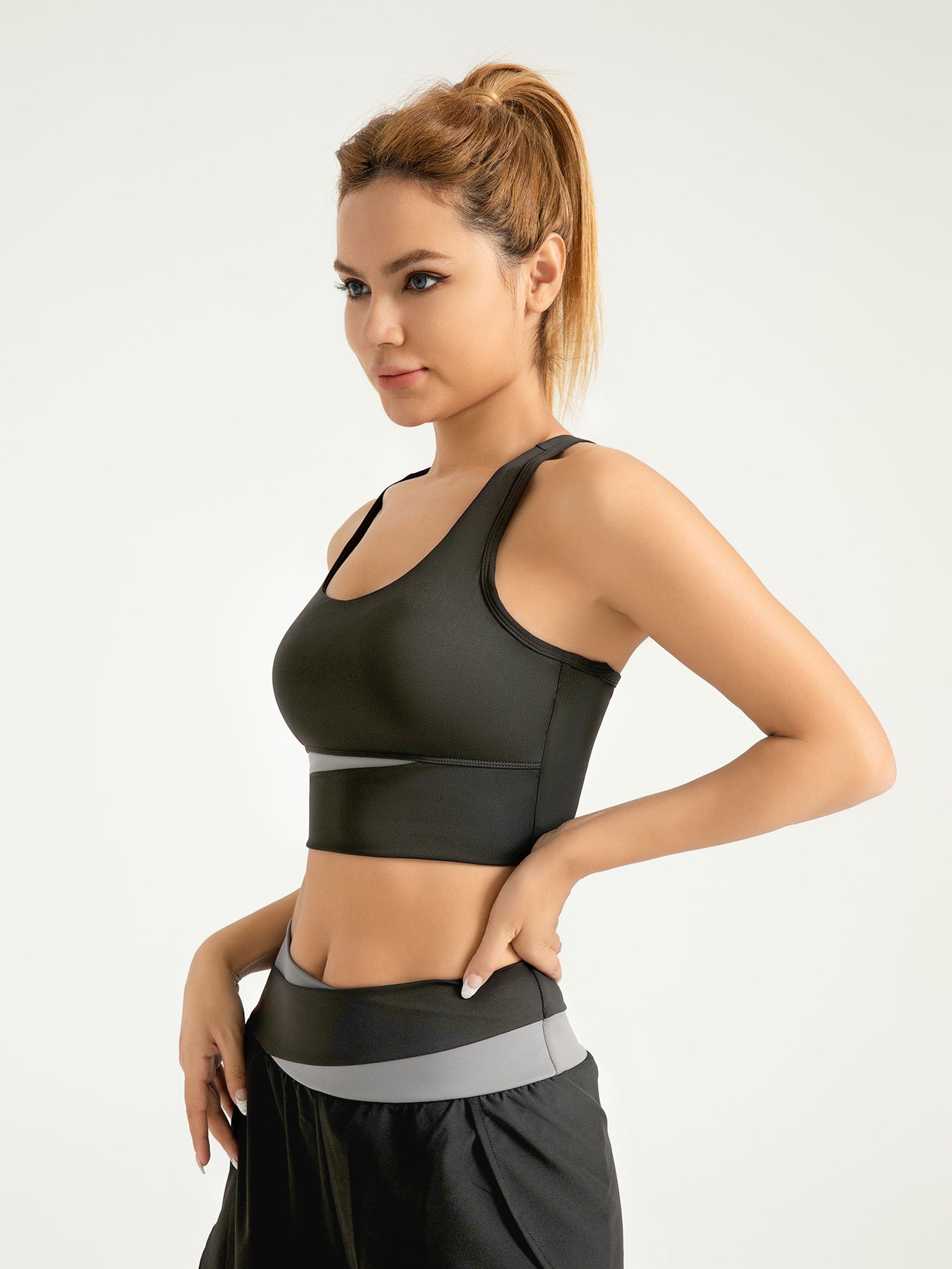 Ultra-Light Color-Block Yoga Bra | High Support Fitness Tank EUNFEW