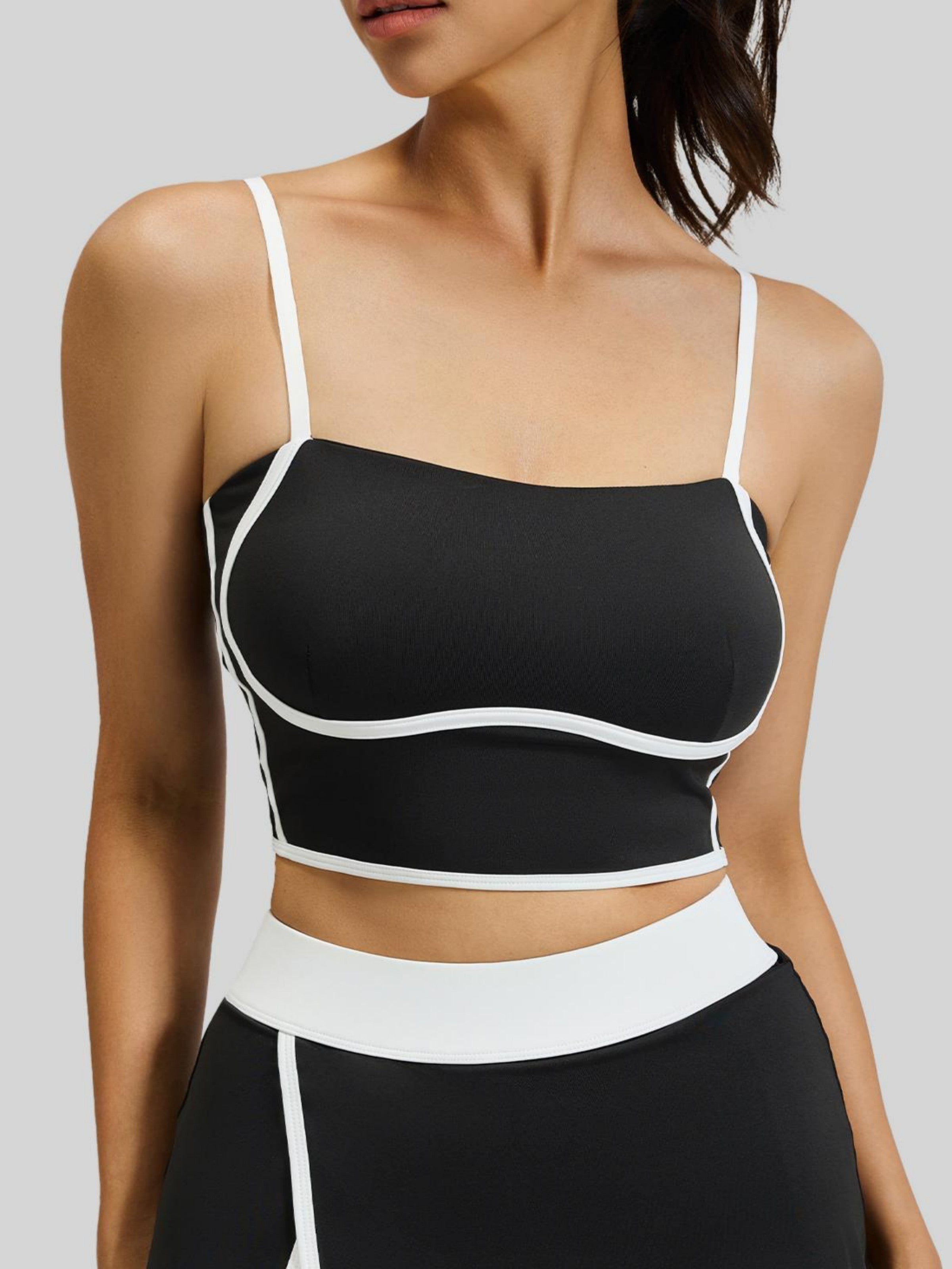 Eunfew Linear Contour Adjustable Yoga Sports Bra