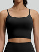 Eunfew Ruched Cross-Back Built-In Bra Yoga Tank