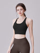 Eunfew Ribbed Cross-Back Yoga Bra