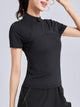 Eunfew Form Deconstruction Half-Zip Yoga Top