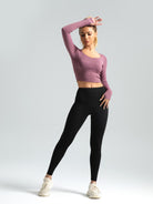 Eunfew Elastic Peach Lift Yoga Leggings EUNFEW