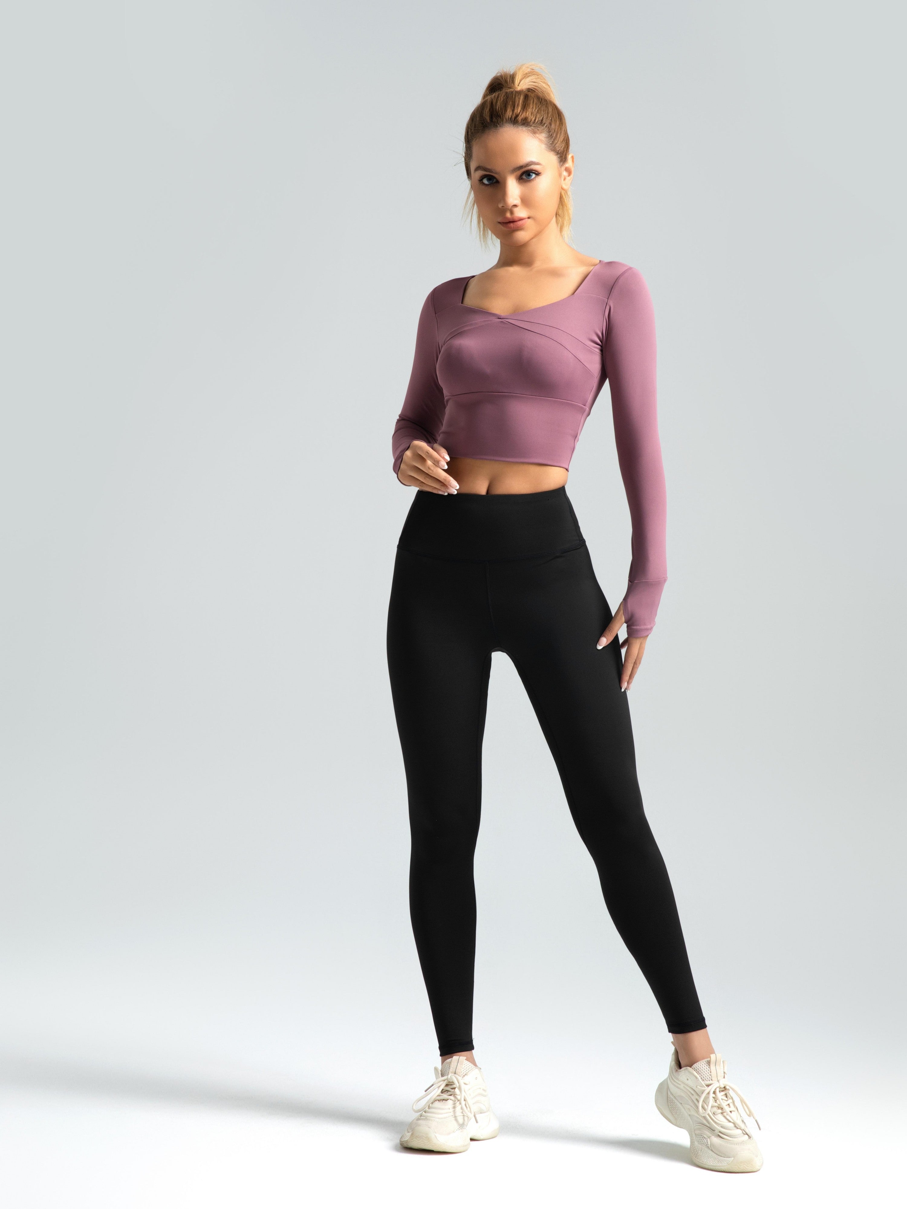 Eunfew Elastic Peach Lift Yoga Leggings EUNFEW