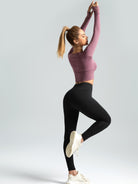 Eunfew Elastic Peach Lift Yoga Leggings EUNFEW