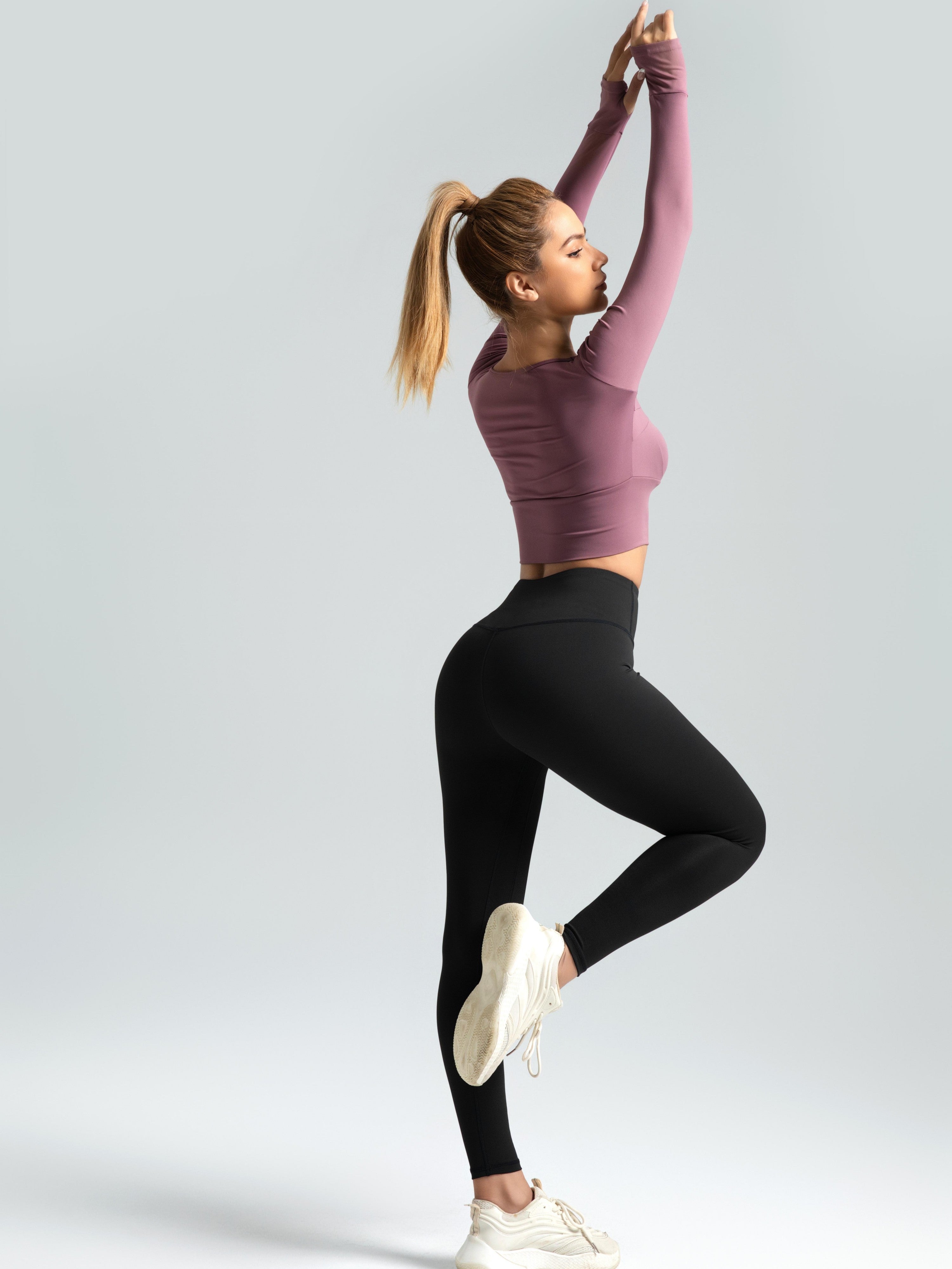 Eunfew Elastic Peach Lift Yoga Leggings EUNFEW
