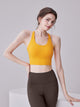 Eunfew Ribbed Cross-Back Yoga Bra