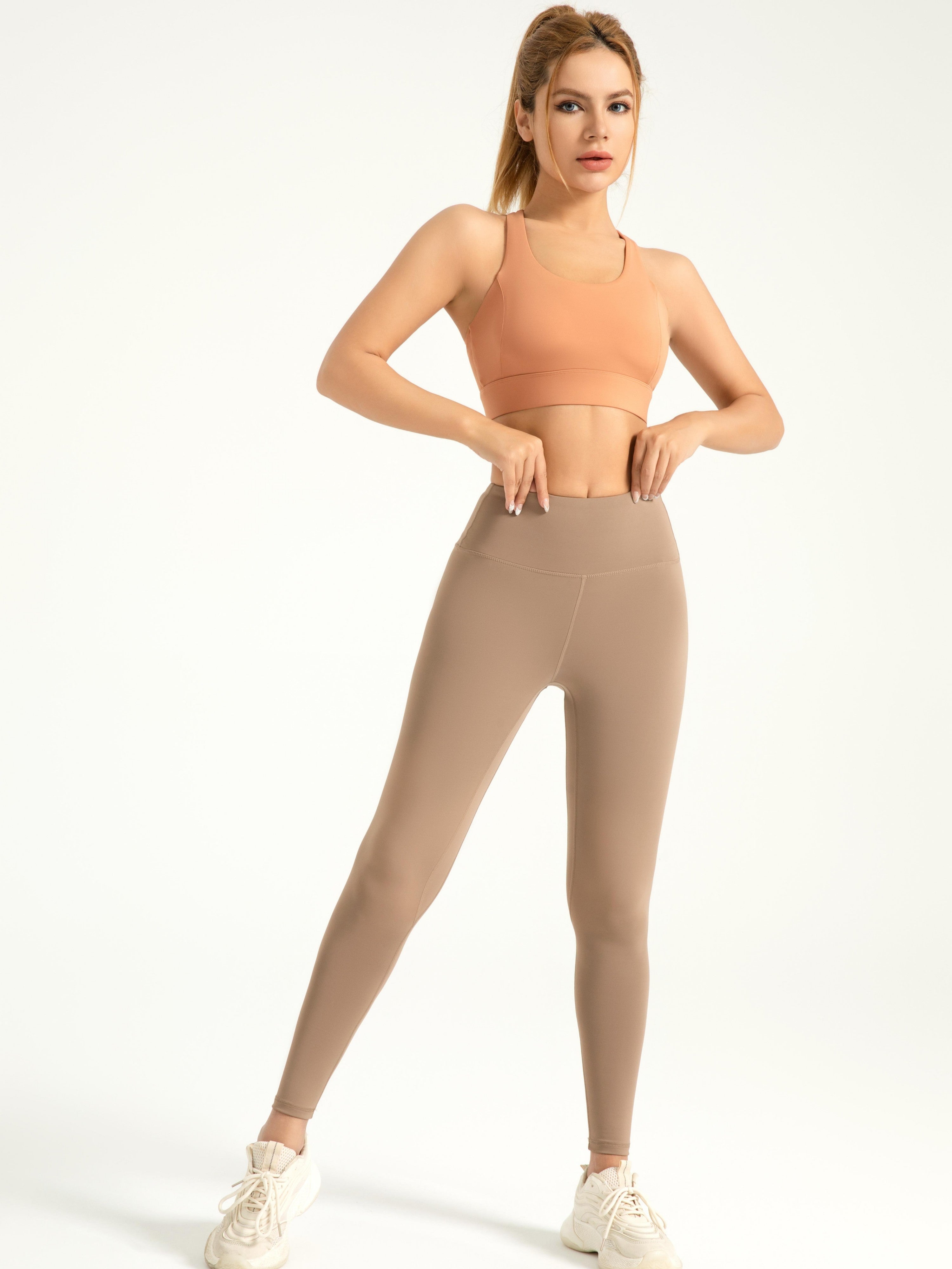 Eunfew Elastic Peach Lift Yoga Leggings EUNFEW