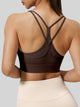 Eunfew Mesh Criss-Cross Yoga Sports Bra