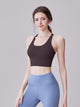 Eunfew Ribbed Cross-Back Yoga Bra