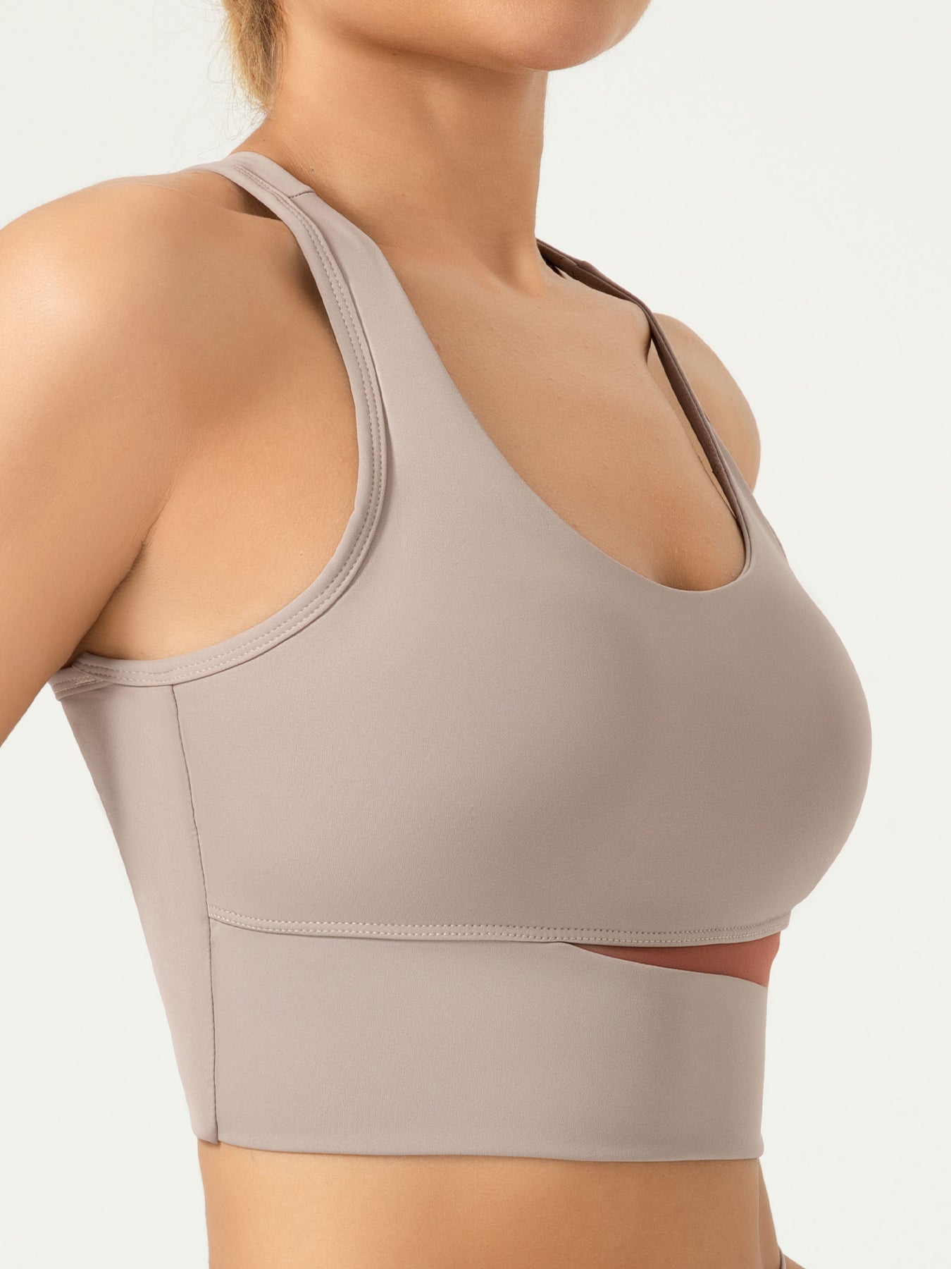Ultra-Light Color-Block Yoga Bra | High Support Fitness Tank EUNFEW