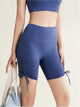Eunfew Ruched High-Waist Yoga Biker Shorts