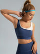 Eunfew Faux-Layer Two-Tone Yoga Bra