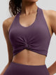 Eunfew High-Stretch Twist Halter Yoga Bra
