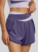 Eunfew 2-in-1 Colorblock Yoga Shorts