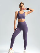 Eunfew Elastic Peach Lift Yoga Leggings EUNFEW