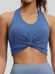 Eunfew High-Stretch Twist Halter Yoga Bra