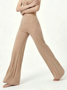 Eunfew Serene Camellia · High-Waisted Flare Pants EUNFEW